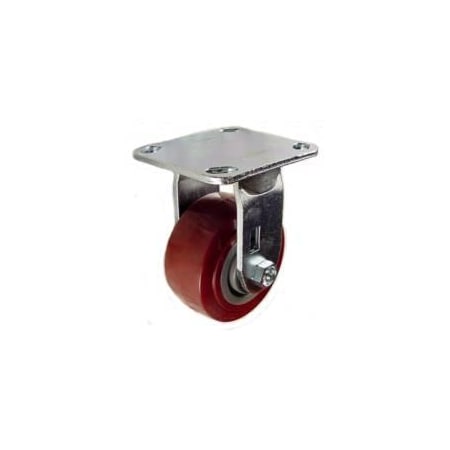 Mapp Caster 4"X2" Polyurethane Wheel Rigid Caster - 600 Lbs Capacity 146UPRB420R